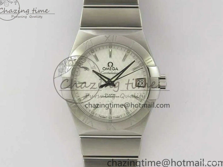 0423 Constellation 38mm SS VSF 1:1 Best Edition White Textured Dial on SS Bracelet A8500 Super Clone EasyCare 7919